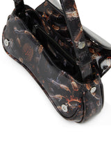 Women's Play-Glossy clutch with print Multicolor