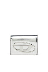 Women's Bi-fold wallet in mirror leather Silver