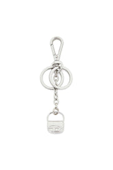 Women's Metal keyring with 1DR bag charm Silver
