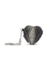 Women's Mirror charm in argyle quilted denim Black