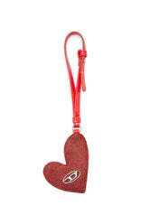 Women's Heart charm with logo in metal Red