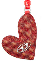 Women's Heart charm with logo in metal Red