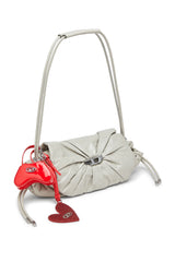 Women's Heart charm with logo in metal Red