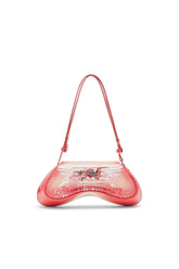 Women's Play-Shoulder bag in printed glossy PU Pink