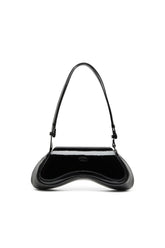 Women's Play-Crossbody bag in glossy PU Black