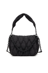 Women's Charm-D M-Shoulder bag in quilted nylon Black