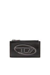 Women's Flat card holder in nappa leather Black