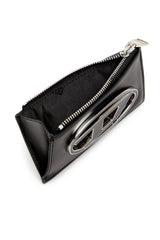 Women's Flat card holder in nappa leather Black