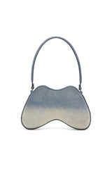 Women's Double-D-Shoulder bag in solarised denim Blue