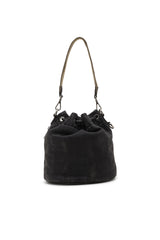 Women's Multi-Pkts-Multipocket bucket bag in washed denim Black