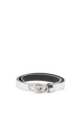Women's 1.5cm belt with mirrored metallic finish Silver