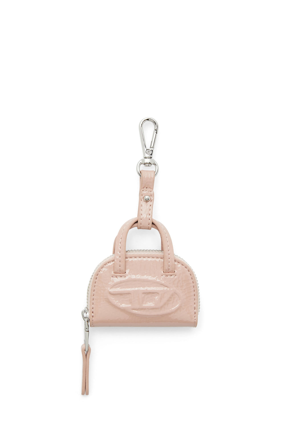 crinkled naplak Pink Women's Bag charm in glossy