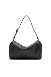 Women's Load-D-Shoulder bag with hard-shell logo sides Black
