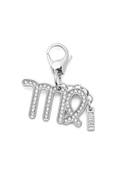 Women's Metal Virgo charm with rhinestones Silver