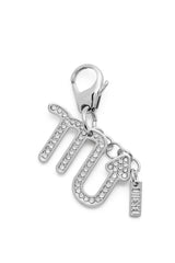 Women's Metal Scorpio charm with rhinestones Silver