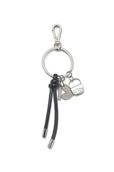Women's Keyring charm with heart and bag pendants Silver
