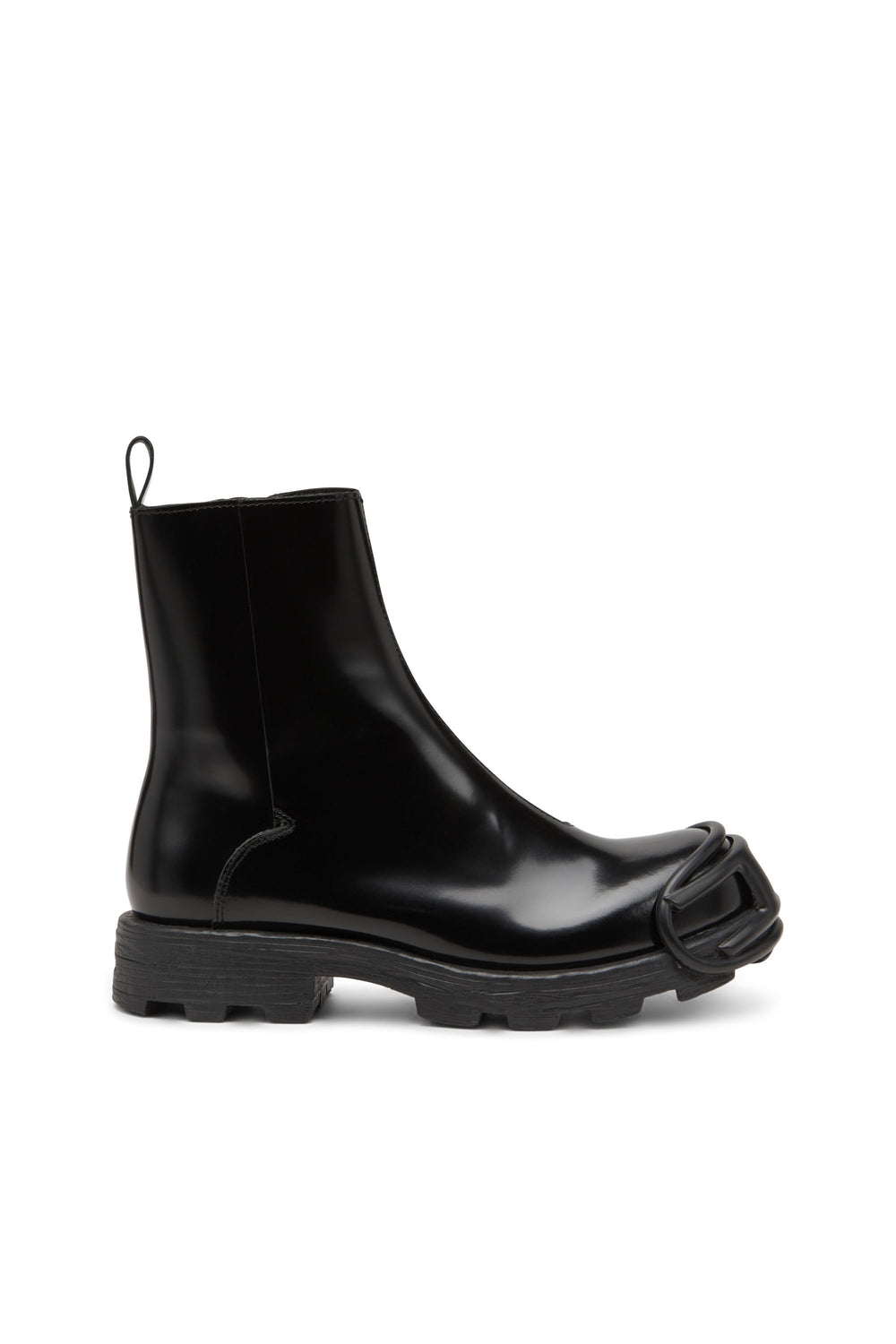 Men's D-Hammer-Leather Chelsea boots with Oval D toe caps Black
