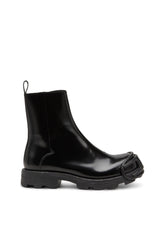Men's D-Hammer-Leather Chelsea boots with Oval D toe caps Black