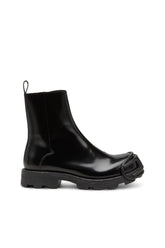 Men's D-Hammer-Leather Chelsea boots with Oval D toe caps Black