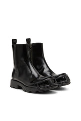 Men's D-Hammer-Leather Chelsea boots with Oval D toe caps Black