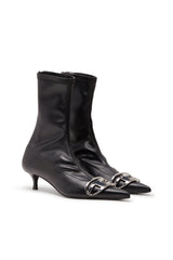 Women's D-Venus-Sock boot with Oval D plaque Black