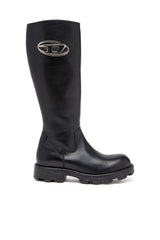Women's D-Hammer-Leather knee-high boots Black