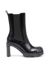 Women's D-Hammer-High-heel boots with Oval D plaque Black