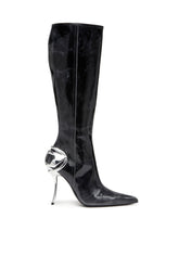 Women's D-Ten&Half - Knee-high leather boots Black
