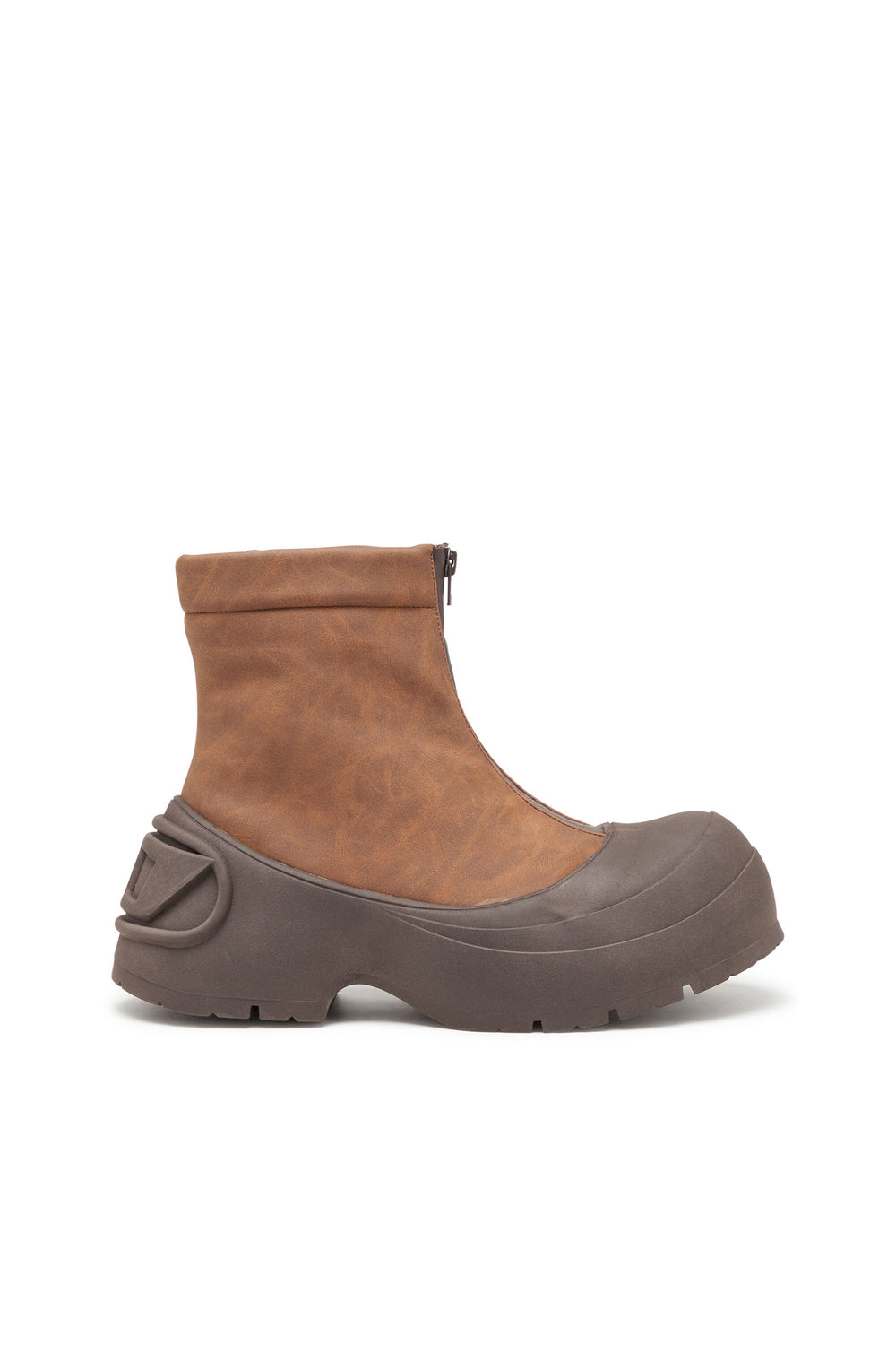 Men's D-Donald-Rubber-trimmed ankle boots Brown