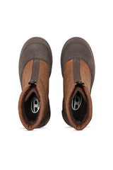 Men's D-Donald-Rubber-trimmed ankle boots Brown