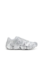 Men's S-D-Griffe-Metallic sneakers in mesh and PU Silver