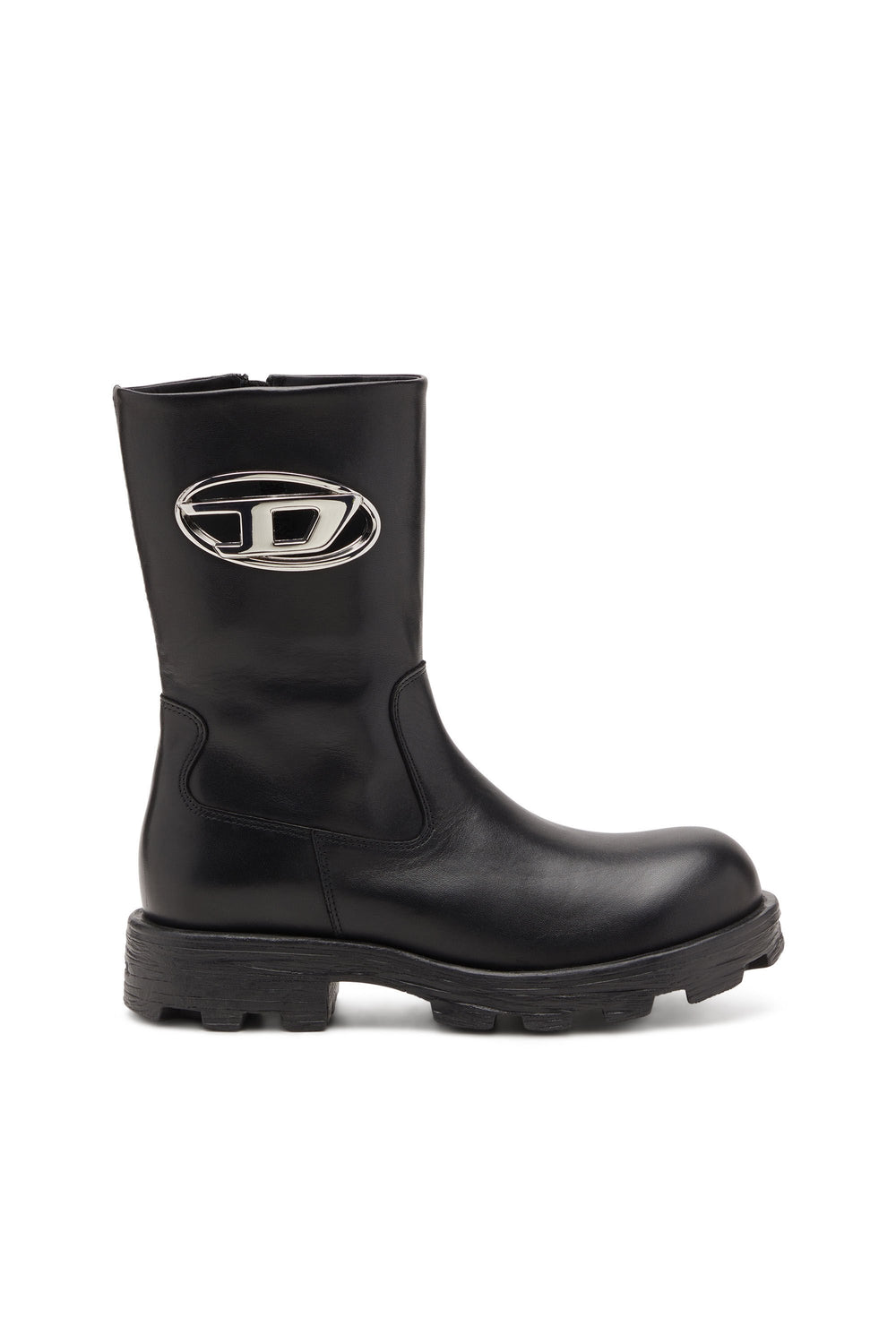 Women's D-Hammer-Biker boots in shiny leather Black