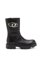 Women's D-Hammer-Biker boots in shiny leather Black