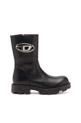 Women's D-Hammer-Biker boots in shiny leather Black