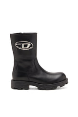 Women's D-Hammer-Biker boots in shiny leather Black