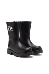 Women's D-Hammer-Biker boots in shiny leather Black