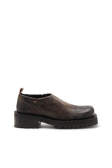 Men's D-Texan-Zipped shoes in distressed crackled suede Brown