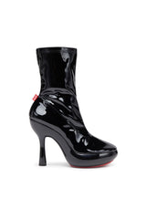 Women's D-Lake-Platform ankle boots in patent stretch PU Black