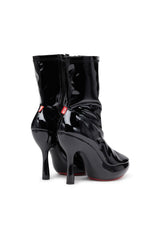 Women's D-Lake-Platform ankle boots in patent stretch PU Black
