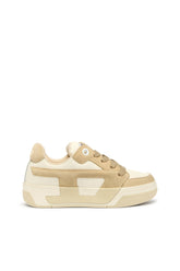 Women's D-Ollie-Distressed sneakers in leather and suede Beige