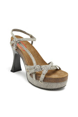 Women's D-Woodstock-Strappy platform sandals in denim Grey