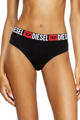 Women's 3-pack thongs with logo waist Black