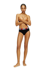 Women's 3-pack thongs with logo waist Black