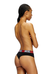 Women's 3-pack thongs with logo waist Black