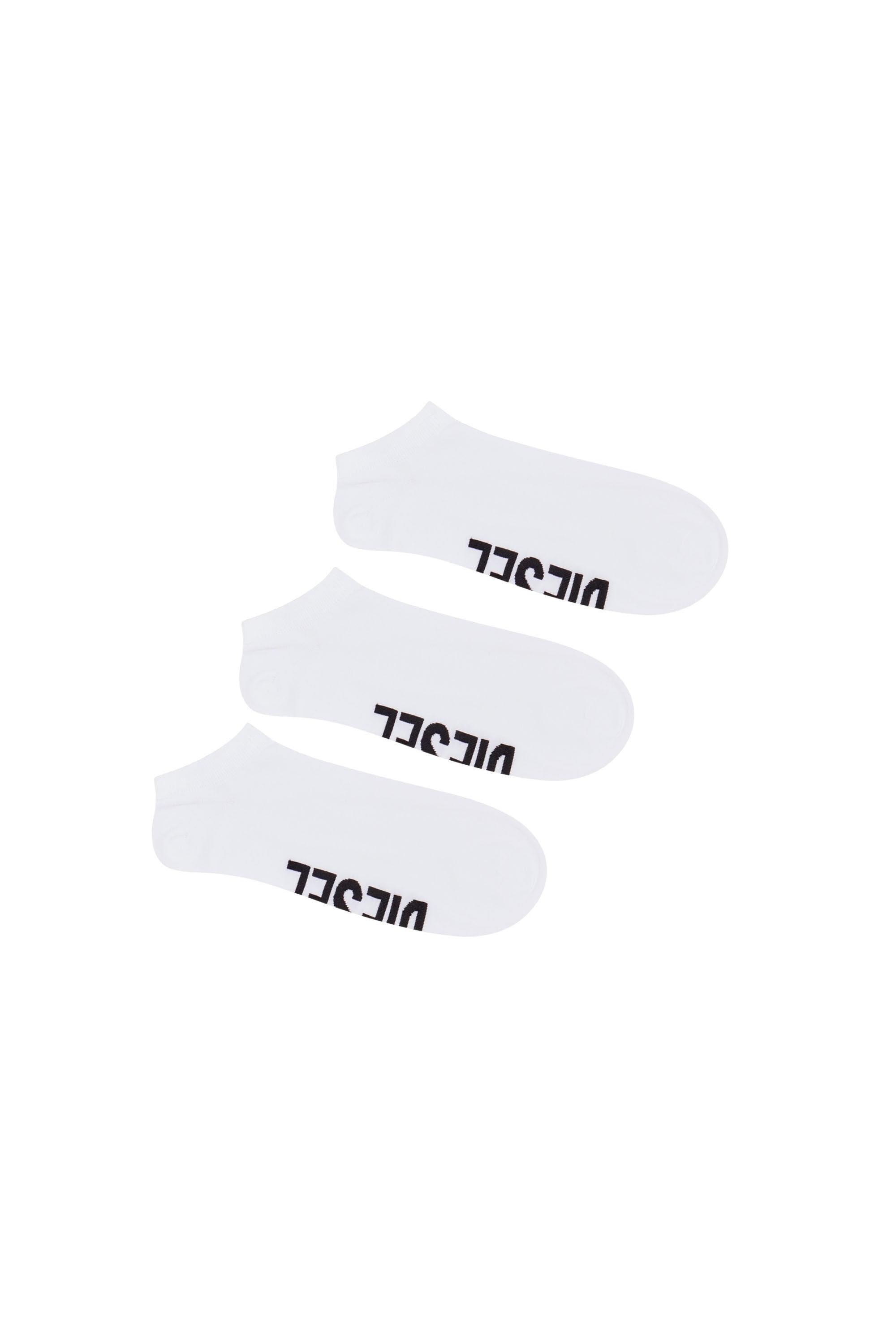 Men's 3-pack low-cut logo instep socks Black