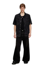 Men's Bowling shirt in Tencel denim Black