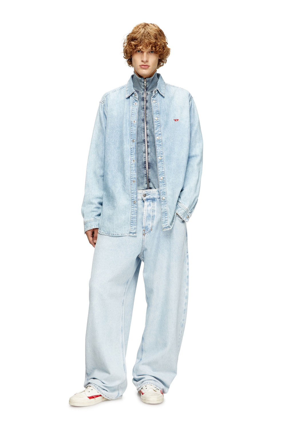 Men's Shirt in denim Light Blue