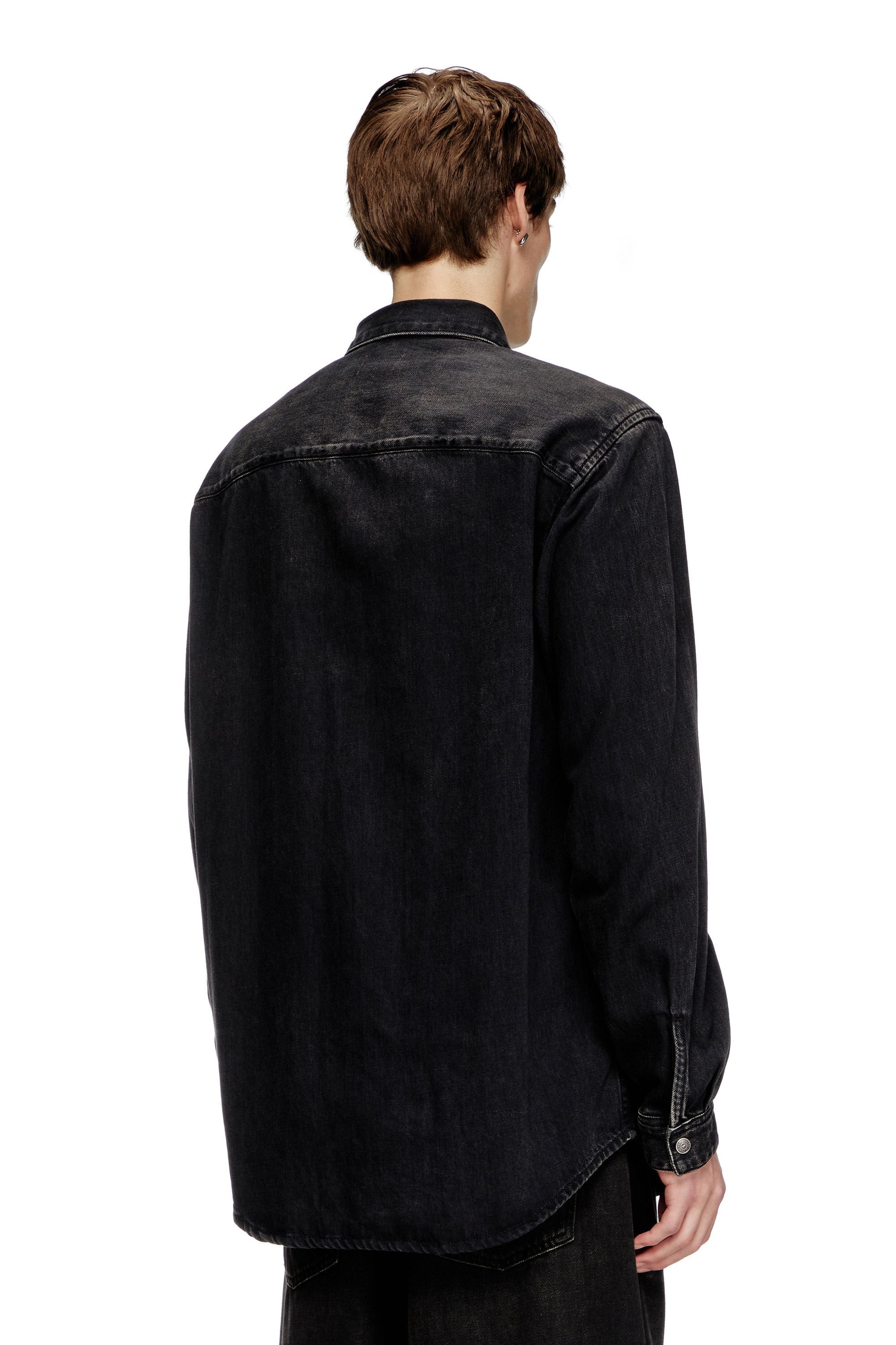 Men's Shirt in Tencel denim Black