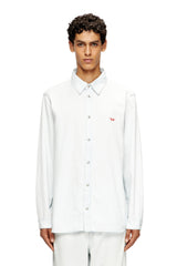 Men's Shirt in bleach-effect denim Blue