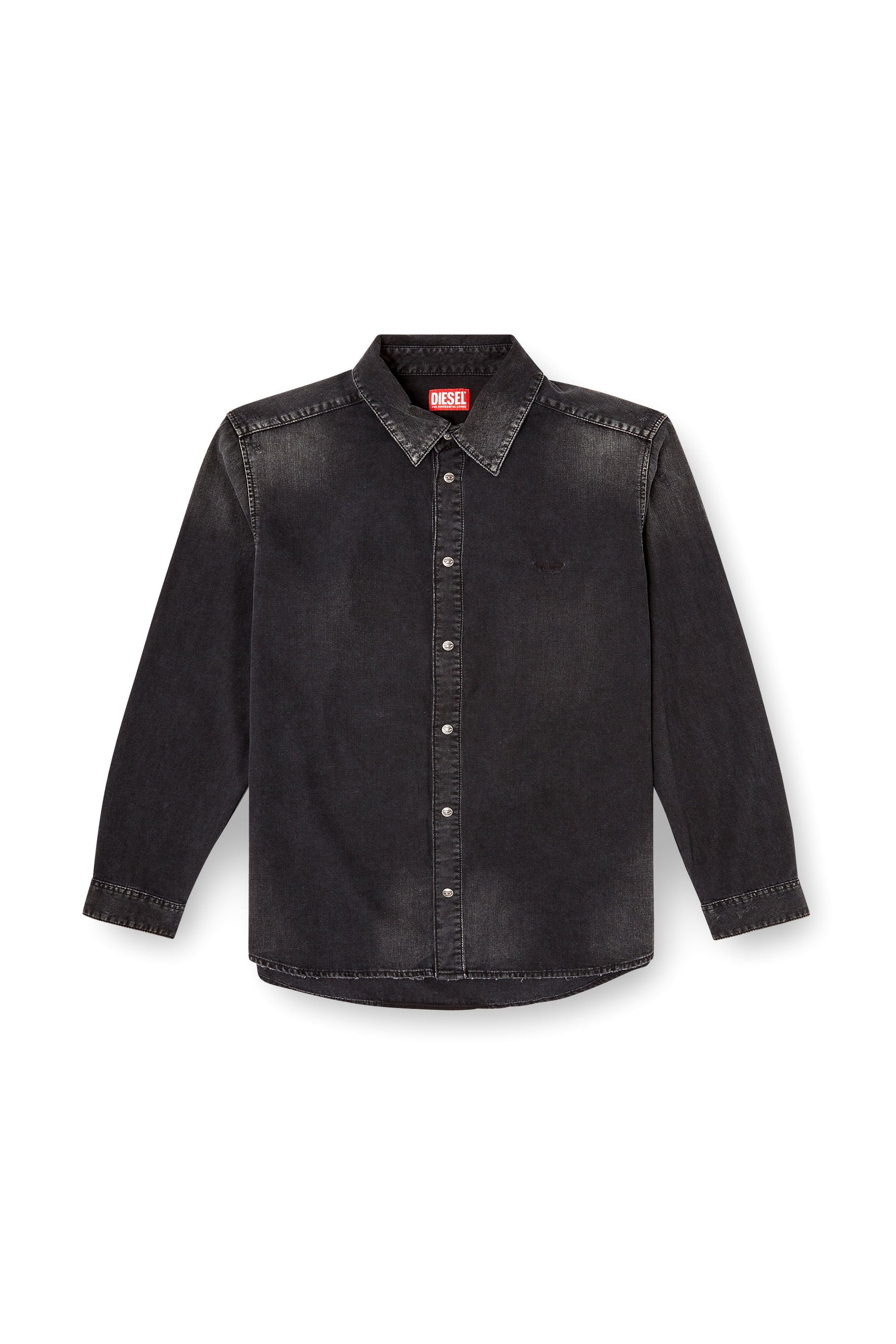 Men's Long-sleeve denim shirt Black